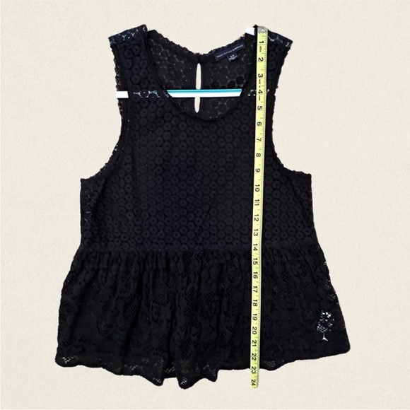 American Eagle Sleeveless Black Lace Babydoll Whimsigoth Tank. - Picture 6 of 8